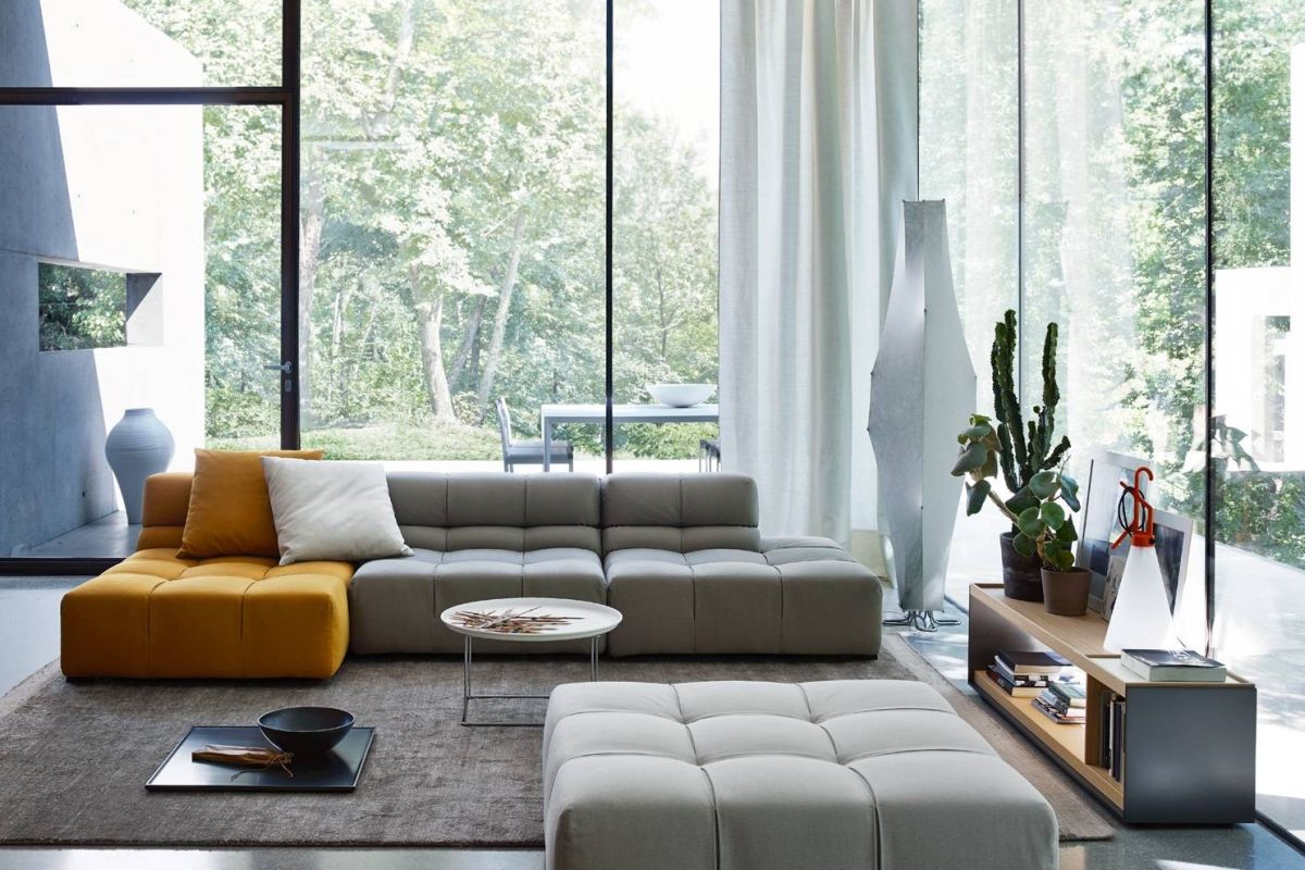 Modernes modulares Designersofa gemütliche Sofakombination